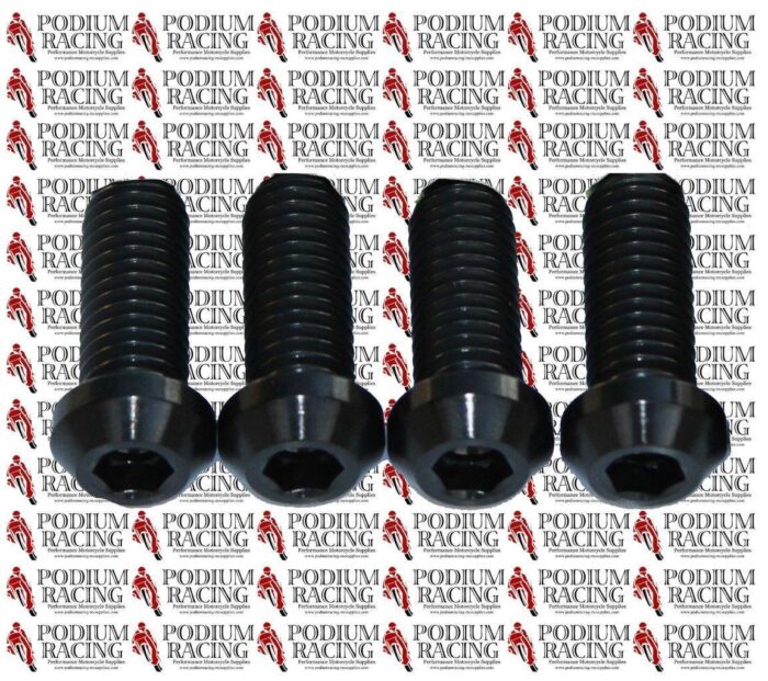 DUCATI BLACK TITANIUM REAR BRAKE DISC DISK MOUNT BOLTS 848 1098