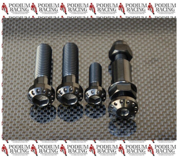 DUCATI DIAVEL BLACK TITANIUM KICK STAND SIDE STAND BOLT SET (4PCS) - Image 3
