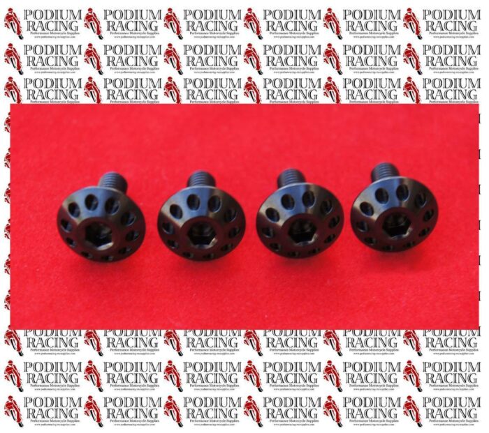 DUCATI PANIGALE BLACK TITANIUM REAR HUGGER BOLTS (4 PCS) 899 1199 1299