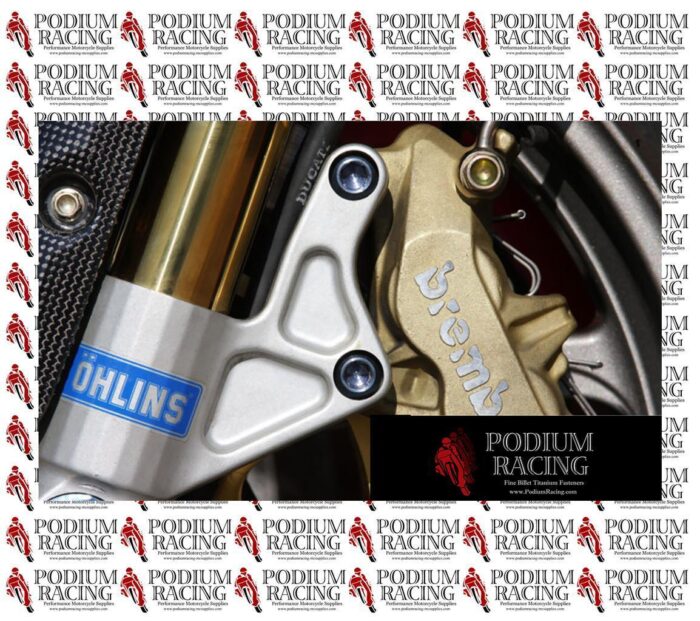DUCATI PRE 2004 SUPER SPORT SILVER DIMPLED TITANIUM FRONT CALIPER BOLTS SET OF 4 - Image 5