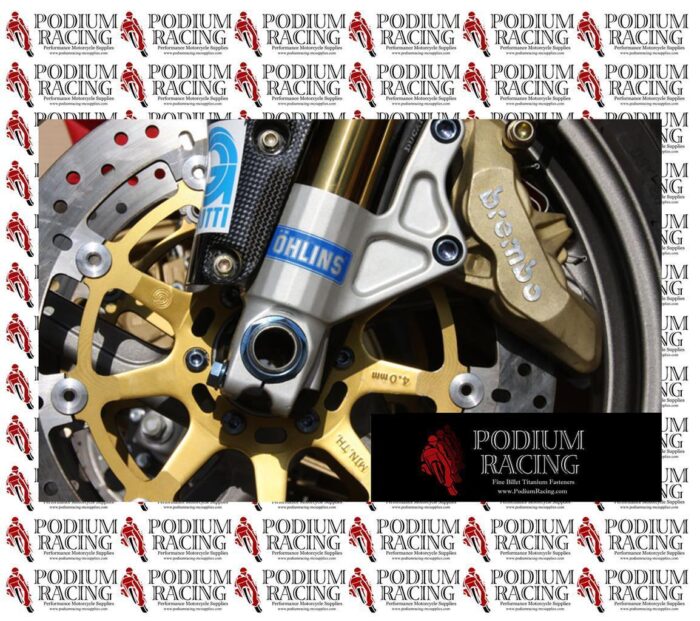DUCATI PRE 2004 SUPER SPORT SILVER DIMPLED TITANIUM FRONT CALIPER BOLTS SET OF 4 - Image 6