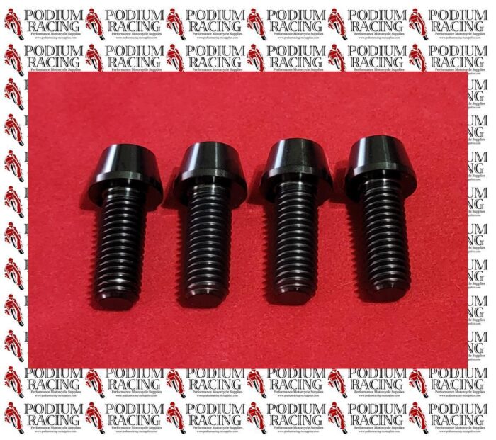 DUCATI PRE 2004 SUPERSPORT BLACK TITANIUM FRONT CALIPER BOLTS SET 77157542B