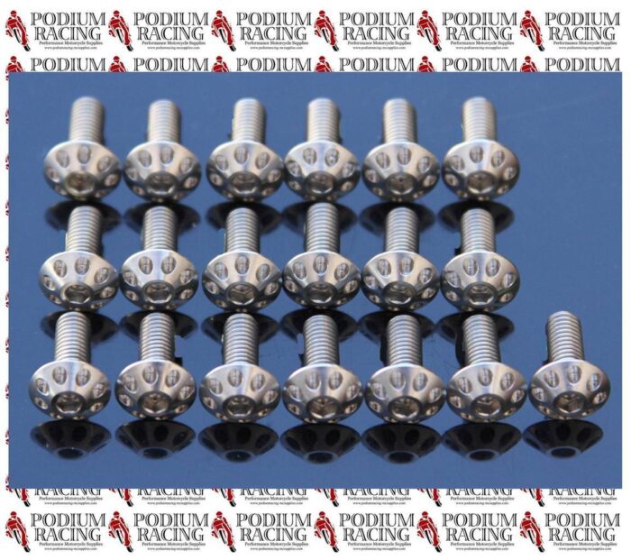 DUCATI SILVER TITANIUM FAIRING SCREWS / BOLTS 1199 PANIGALE (SET OF 19)