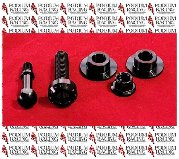 DUCATI STREETFIGHTER V4 BLACK TITANIUM KICKSTAND ASSIST PIN KIT 5 PCS 83210742A