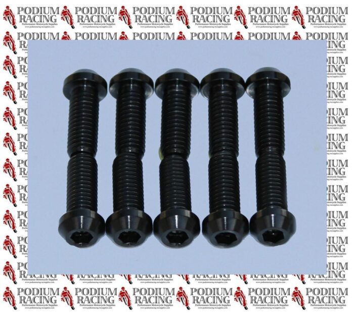 DUCATI TITANIUM FRONT DISC BOLTS BLACK 1198 1198S 1198R SET OF 10