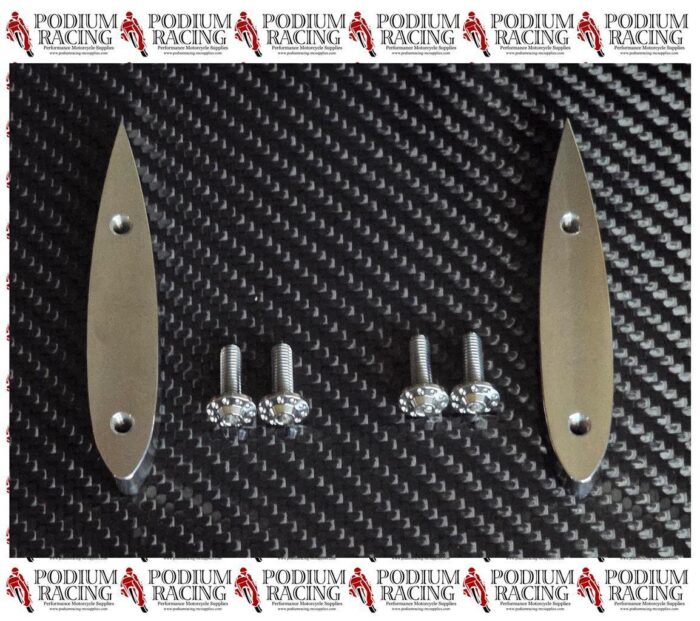 UNIVERSAL FIT SILVER TITANIUM SKID PUCKS PROTECTION FOR ANY FRONT SPLITTER 2 PCS - Image 3