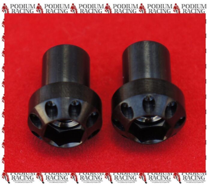 DUCATI BLACK TITANIUM REAR BRAKE LEVER BRACKET SCREWS PANIGALE 899 1199 (2PCS)
