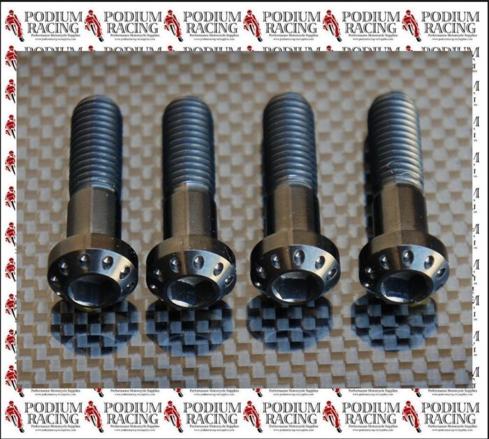 DUCATI DIAVEL BLACK TITANIUM BAR CLAMP BOLT SET (4PCS)