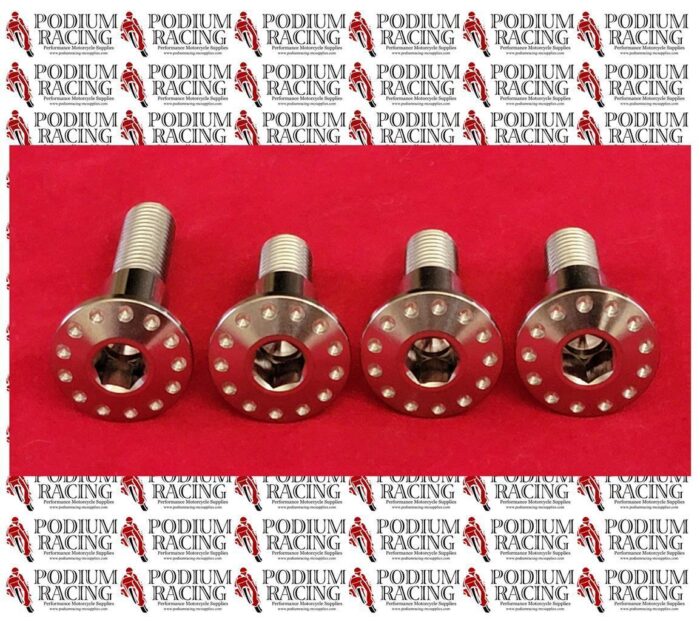 DUCATI GT1000 & SPORT 1000 SILVER TITANIUM FOOT PEG FOOTPEG BOLTS (4PCS) - Image 3