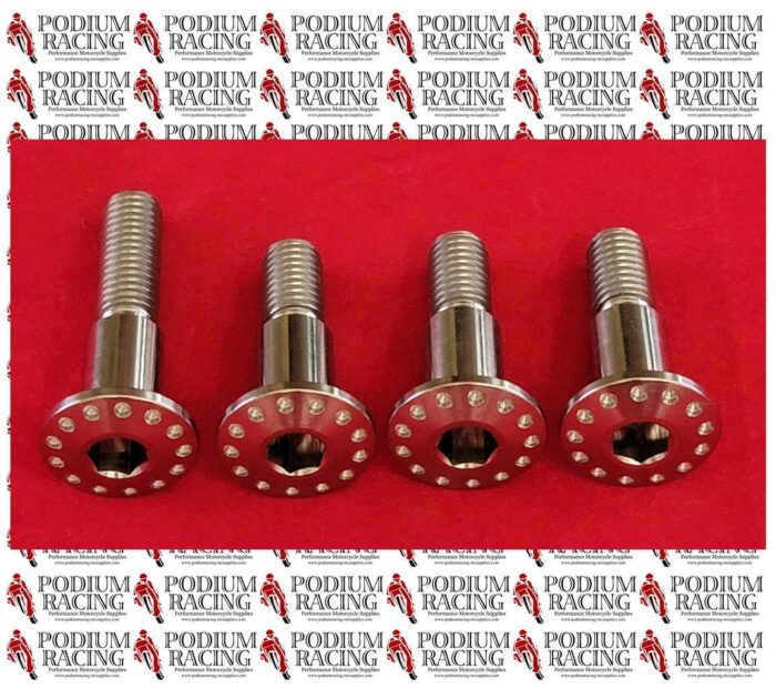 DUCATI GT1000 & SPORT 1000 SILVER TITANIUM FOOT PEG FOOTPEG BOLTS (4PCS)