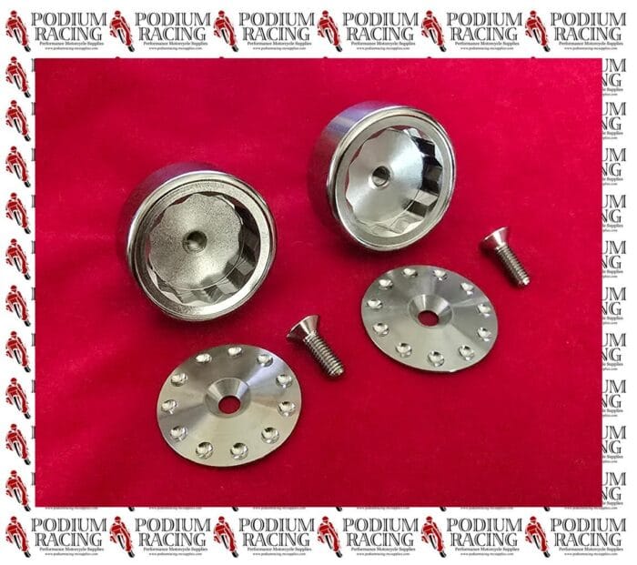 DUCATI MONSTER 797 TITANIUM SWINGARM PIVOT BOLTS SILVER WITH COVER 7791821AB - Image 3