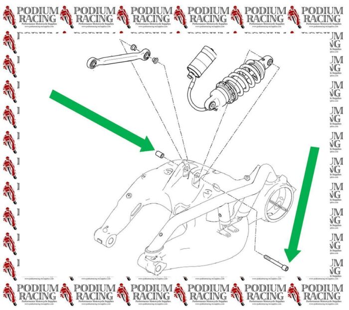 DUCATI MONSTER 800 620 SILVER TITANIUM LOWER SHOCK MOUNT 77110161A / 77110081A - Image 4