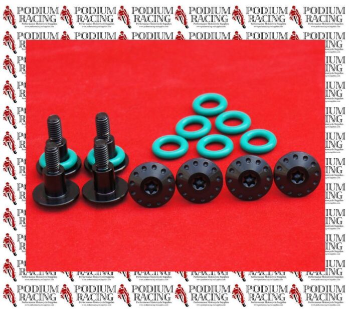 DUCATI MONSTER BLACK TITANIUM CYLINDER HEAD COVER BOLTS SEALS 16 PCS 77915093A