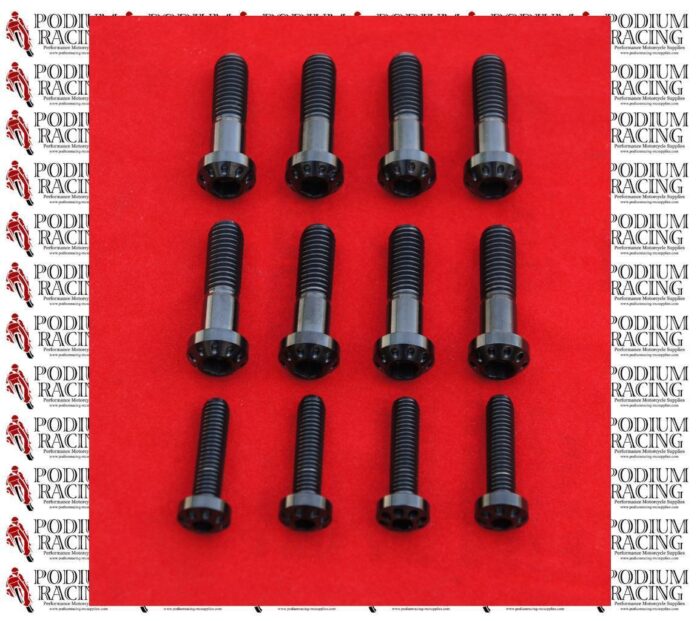 DUCATI MULTISTRADA BLACK TITANIUM TRIPLE TREE BOLTS SET OF 9 PCS ALL MODELS