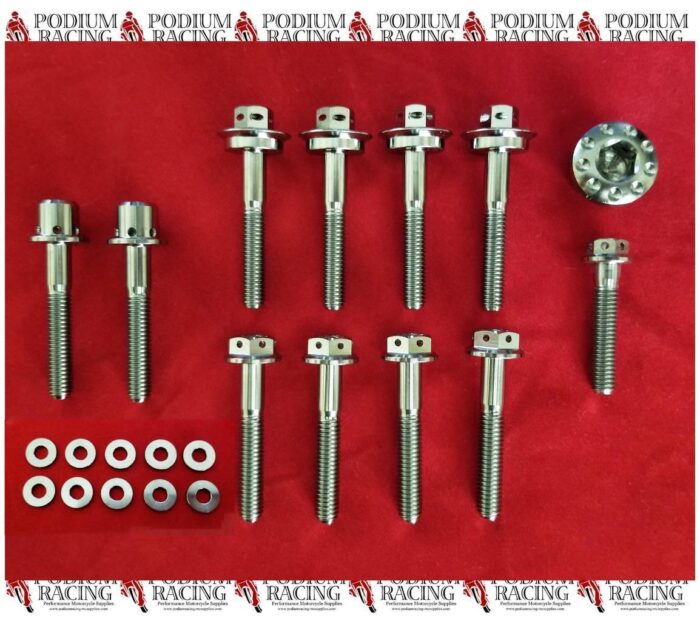 DUCATI PANIGALE 1299 SILVER TITANIUM CYLINDER HEAD / CAM COVER BOLTS