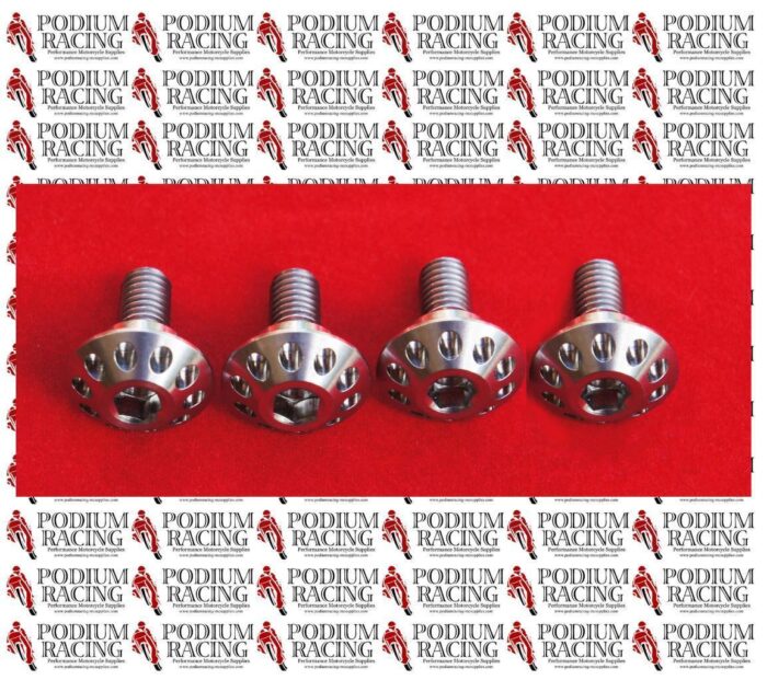 DUCATI PANIGALE SILVER TITANIUM REAR HUGGER BOLTS (4 PCS) 899 1199 1299