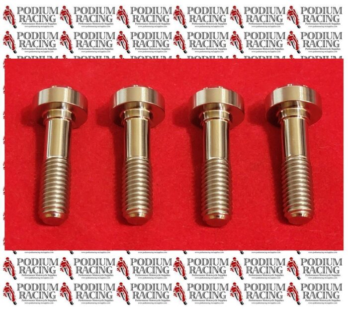DUCATI PANIGALE V4 SILVER TITANIUM ENGINE TO REAR FRAME BOLTS 4PC 7791B321AA