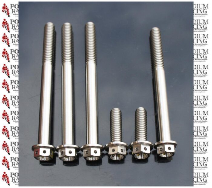 DUCATI RACE DRILLED CLUTCH COVER BOLTS IN SILVER TITANIUM 1098 ALL MODELS