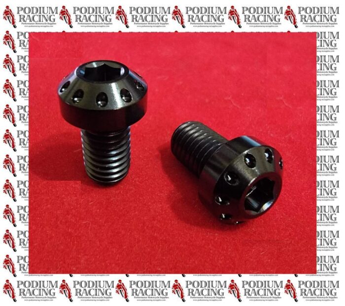 DUCATI STREETFIGHTER BLACK TITANIUM MIRROR HOLE PLUG BLANKING SCREW LEFT- RIGHT - Image 3