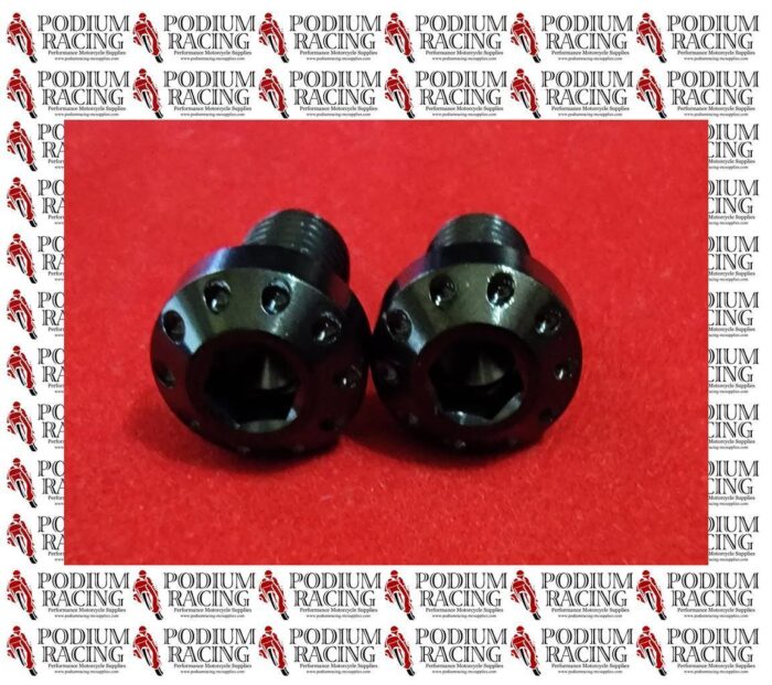 DUCATI STREETFIGHTER BLACK TITANIUM MIRROR HOLE PLUG BLANKING SCREW LEFT- RIGHT - Image 5