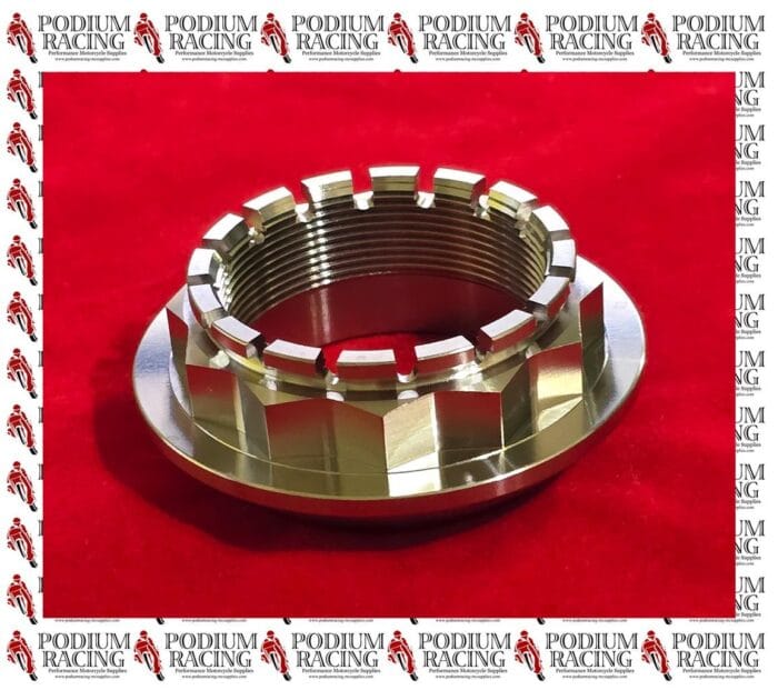 DUCATI STREETFIGHTER V4 TITANIUM SILVER REAR WHEEL CONE NUT 12 POINT BI-HEX