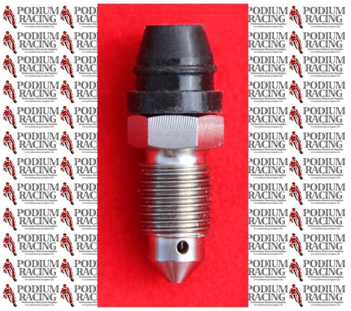 DUCATI TITANIUM BREMBO SILVER BLEED NIPPLE (10 MM large) WITH RUBBER DUST CAP