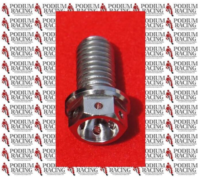 TITANIUM M8x15 BOLT 1.00 MM PITCH SILVER PRE-DRILLED FOR SAFETY WIRE AERO GR5