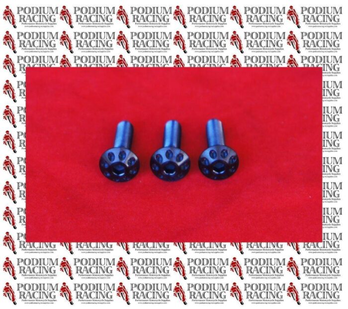 DUCATI BLACK TITANIUM UPPER EXHAUST HEAT SHIELD SCREWS PANIGALE 899 (3PCS)