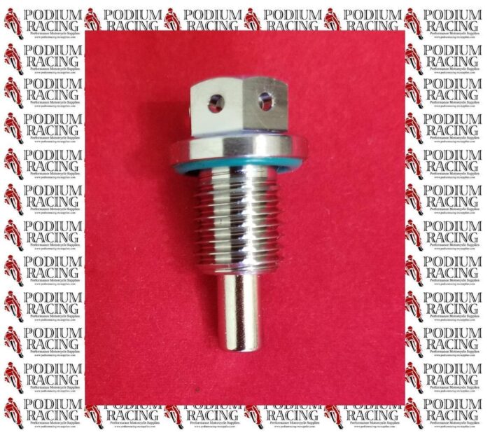 DUCATI HYPERMOTARD +2009 SILVER TITANIUM OIL DRAIN PLUG MAGNET & HI-TEMP O-RING