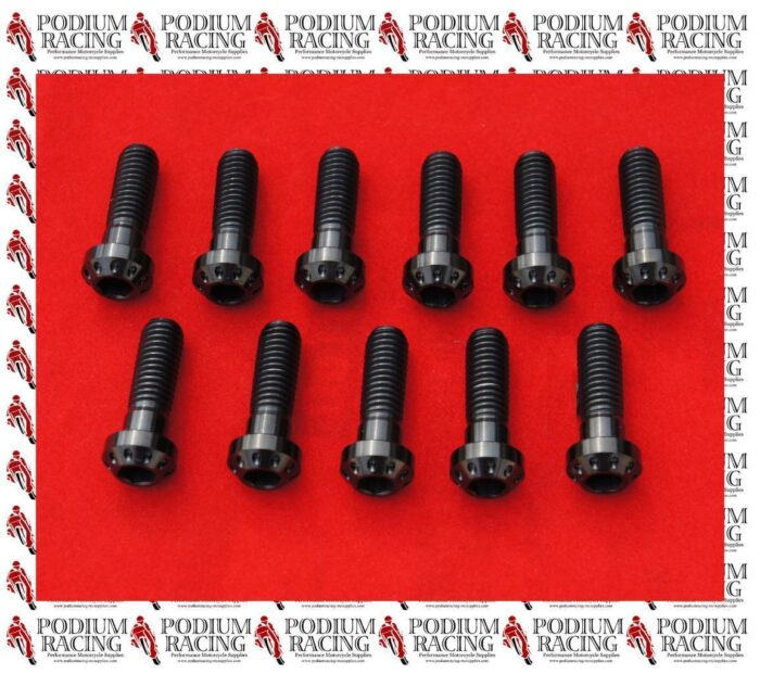 DUCATI MONSTER 1100 BLACK TITANIUM TRIPLE TREE BOLTS SET OF 11 PCS ALL MODELS