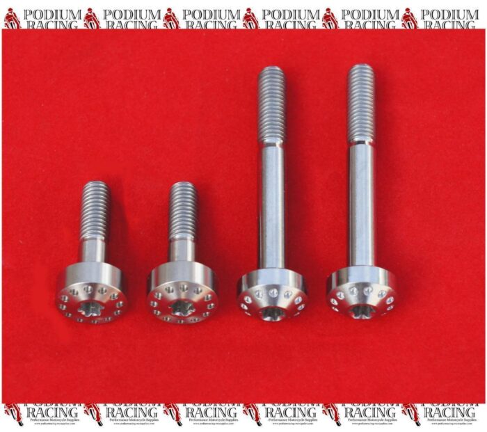 DUCATI  PANIGALE 1199 1299 SILVER TITANIUM SUBFRAME TO ENGINE BOLTS SET 4PCS