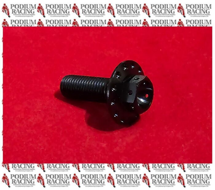 DUCATI PANIGALE 959 1299 BLACK TITANIUM FRONT SPROCKET BOLT FOR SAFETY WIRE - Image 3
