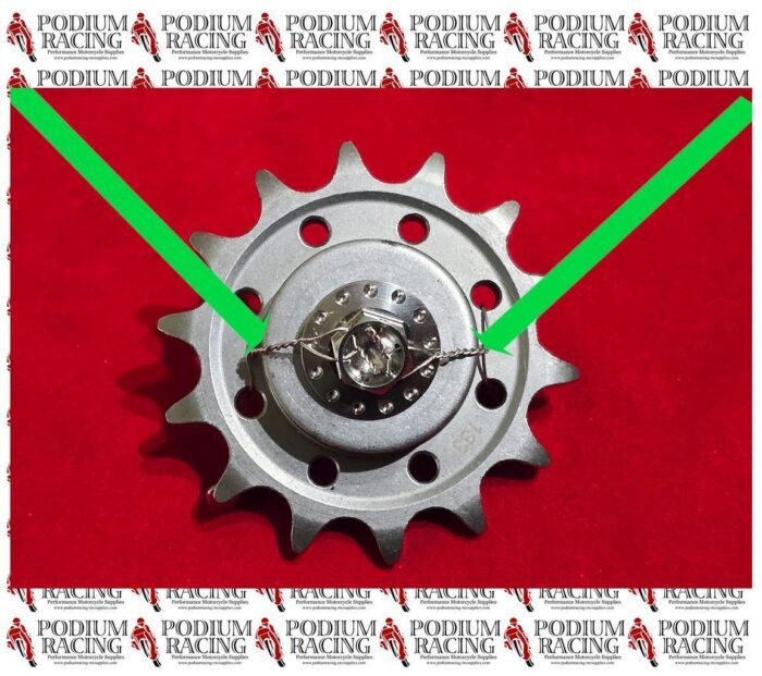 DUCATI PANIGALE 959 1299 BLACK TITANIUM FRONT SPROCKET BOLT FOR SAFETY WIRE - Image 5