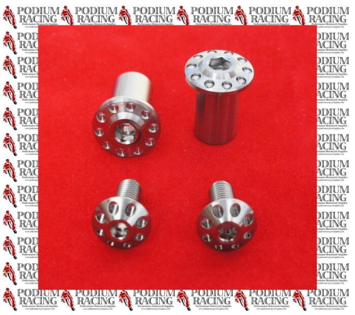 DUCATI SILVER TITANIUM KEY GUARD SCREWS / BOLTS 1199 PANIGALE (SET OF 4)