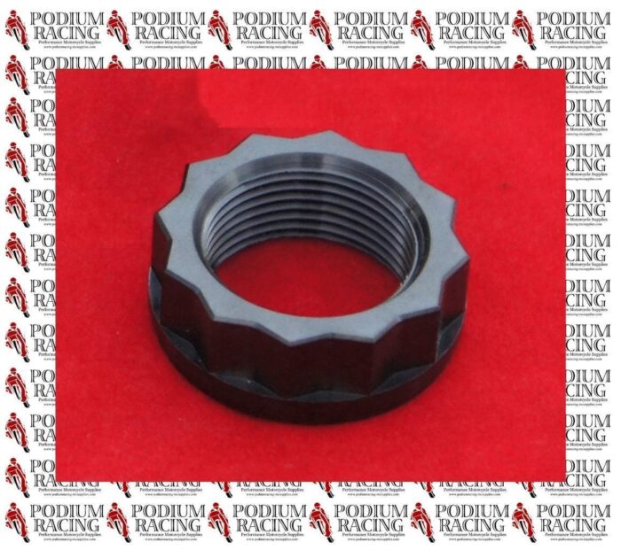 DUCATI SPORTCLASSIC BLACK TITANIUM FRONT AXLE NUT BI-HEX 12 POINT 74810141A B C