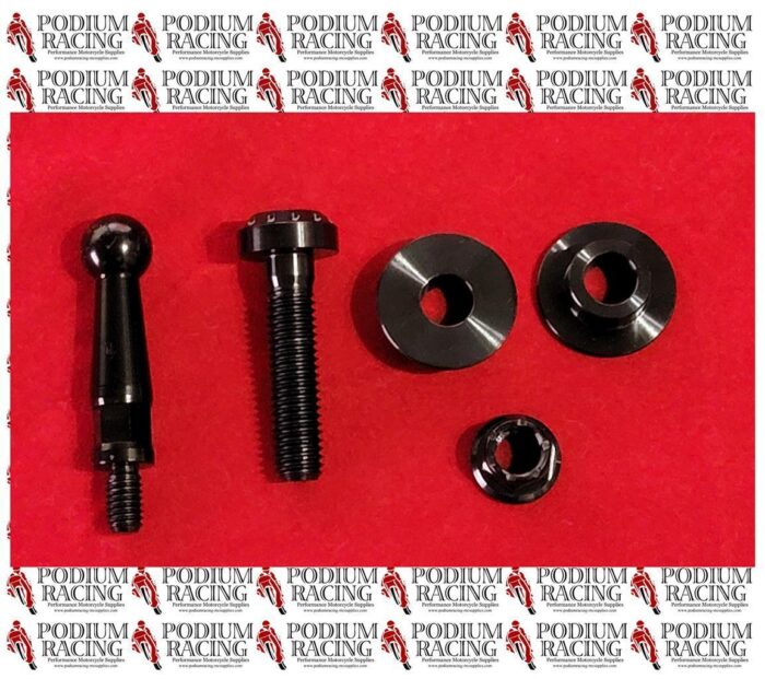 DUCATI STREETFIGHTER V4 V4S LONG BLACK TITANIUM KICKSTAND ASSIST PIN KIT 5 PCS