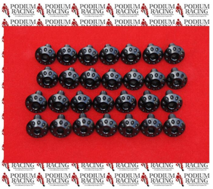 DUCATI 1098 BLACK TITANIUM FAIRING SCREWS / BOLTS (SET OF 28)