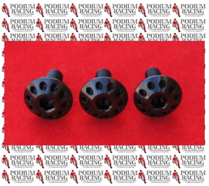 DUCATI BLACK TITANIUM REAR HUGGER BOLTS (3 PCS) 848 1098 ALL MODELS