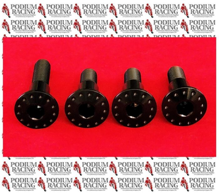 DUCATI GT1000 & SPORT 1000 BLACK TITANIUM FOOT PEG FOOTPEG BOLTS (4PCS) - Image 3