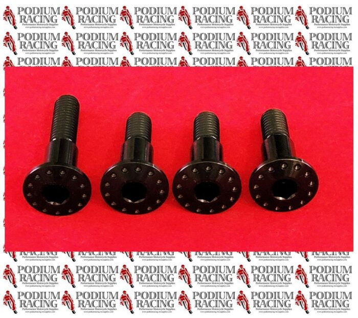 DUCATI GT1000 & SPORT 1000 BLACK TITANIUM FOOT PEG FOOTPEG BOLTS (4PCS)