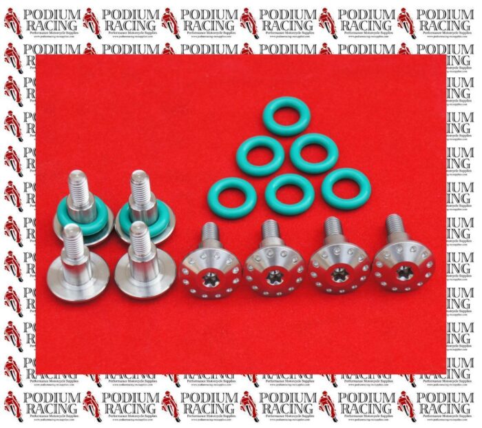 DUCATI MULTISTRADA SILVER TITANIUM CYLINDER HEAD COVER BOLTS SEALS 77915093A
