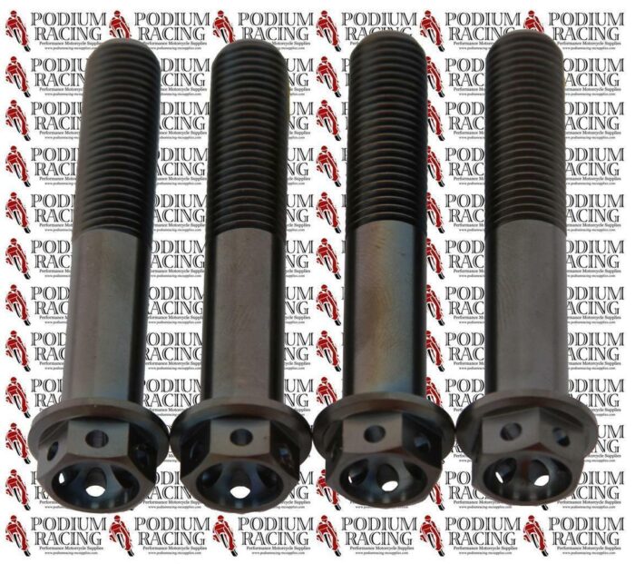 DUCATI PANIGALE V4 BLACK TITANIUM 55MM FRONT CALIPER BOLTS 77915111B