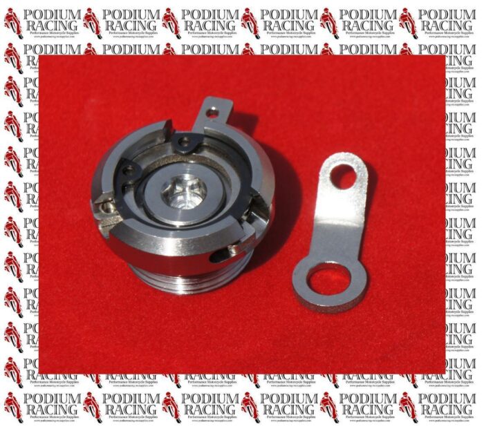 DUCATI SILVER TITANIUM ENGINE OIL CAP SAFETY WIRE READY STREETFIGHTER 848