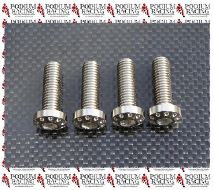 DUCATI STREETFIGHTER SILVER TITANIUM BAR CLAMP BOLT SET (4PCS) - Image 3