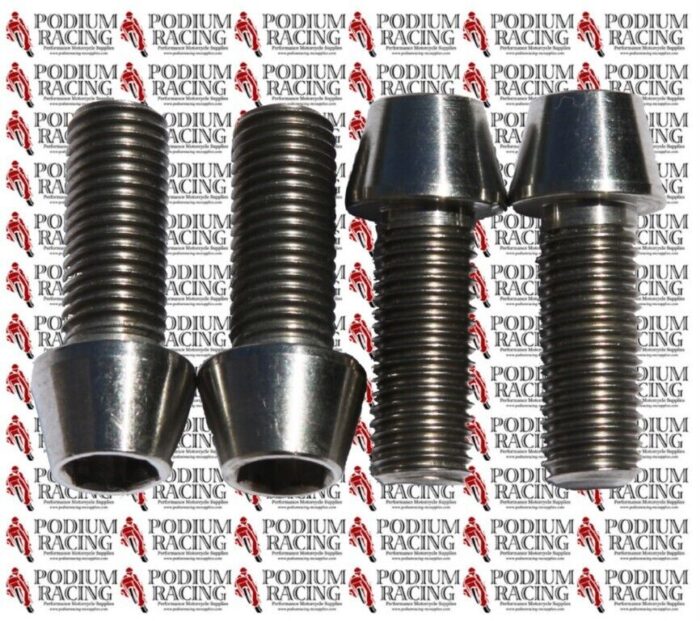 DUCATI SUPERSPORT SILVER TITANIUM FRONT CALIPER BOLTS TAPER HEX HEAD 4 PC SET