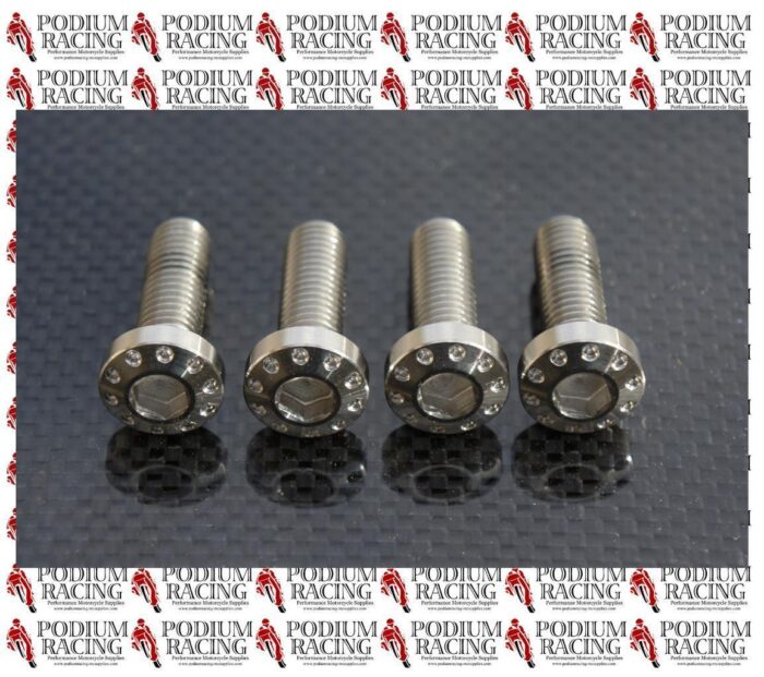 MV AGUSTA F4 SILVER TITANIUM REAR FOOTPEG HANGER BOLTS 750 1000 MODELS