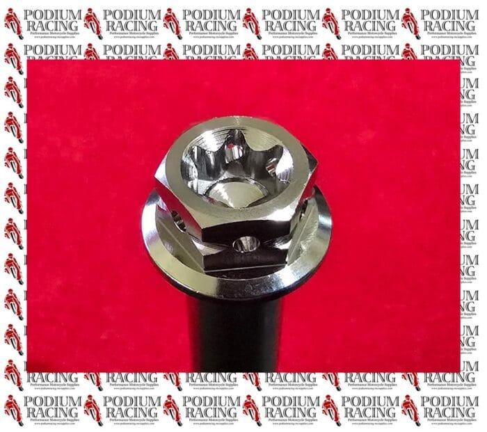 BMW S1000RR HP4 S1000R PRE 2019 TITANIUM RACE DRILLED FRONT BRAKE CALIPER BOLTS - Image 5