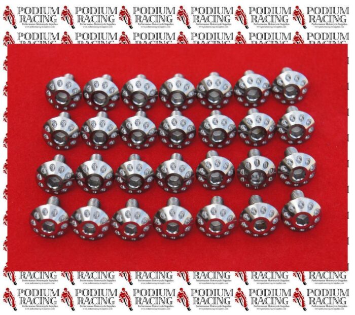 DUCATI 1098 SILVER TITANIUM FAIRING SCREWS / BOLTS (SET OF 28)