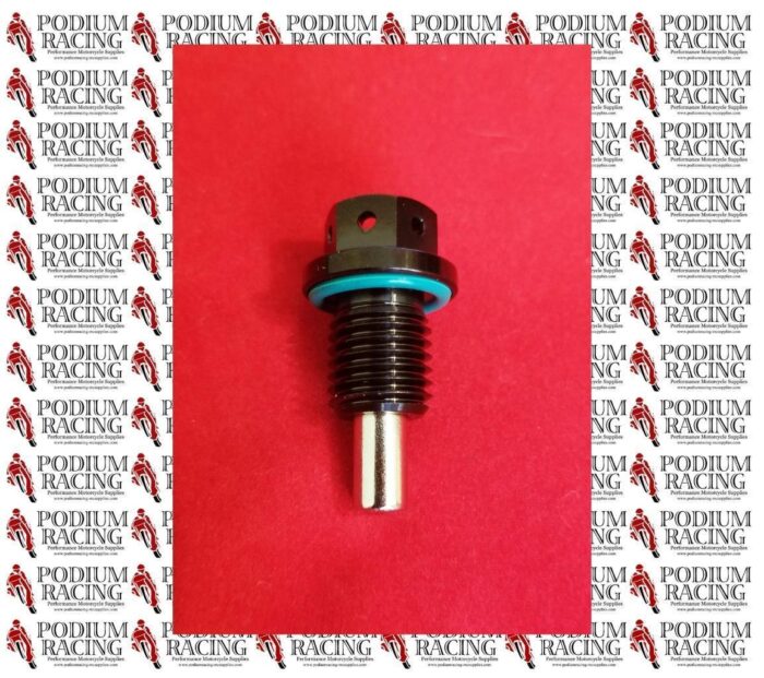 DUCATI BLACK TITANIUM OIL DRAIN PLUG STRONG MAGNET 89320062A & 89320061A