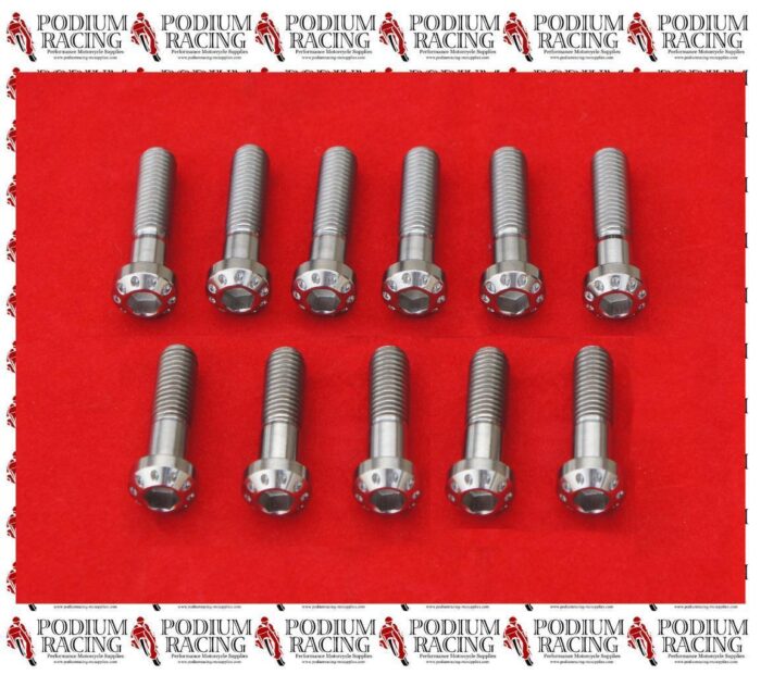 DUCATI MONSTER 1100 SILVER TITANIUM TRIPLE TREE BOLTS SET OF 11 PCS